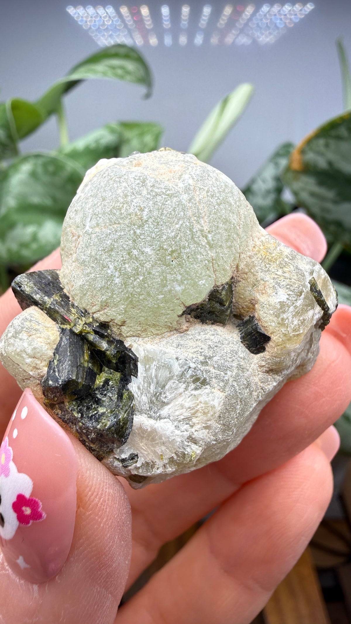 Botryoidal Prehnite with Epidote- Bosso Mine, Bendoukou, Kayes Region, Mali