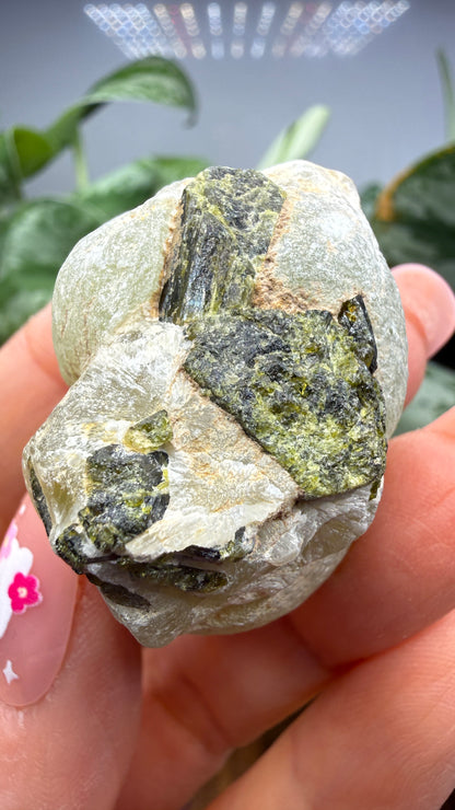 Botryoidal Prehnite with Epidote- Bosso Mine, Bendoukou, Kayes Region, Mali
