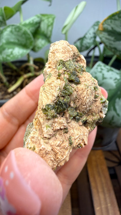 Prehnite with Epidote- Imilchil, Midelt Province, Drâa-Tafilalet Region, Morocco