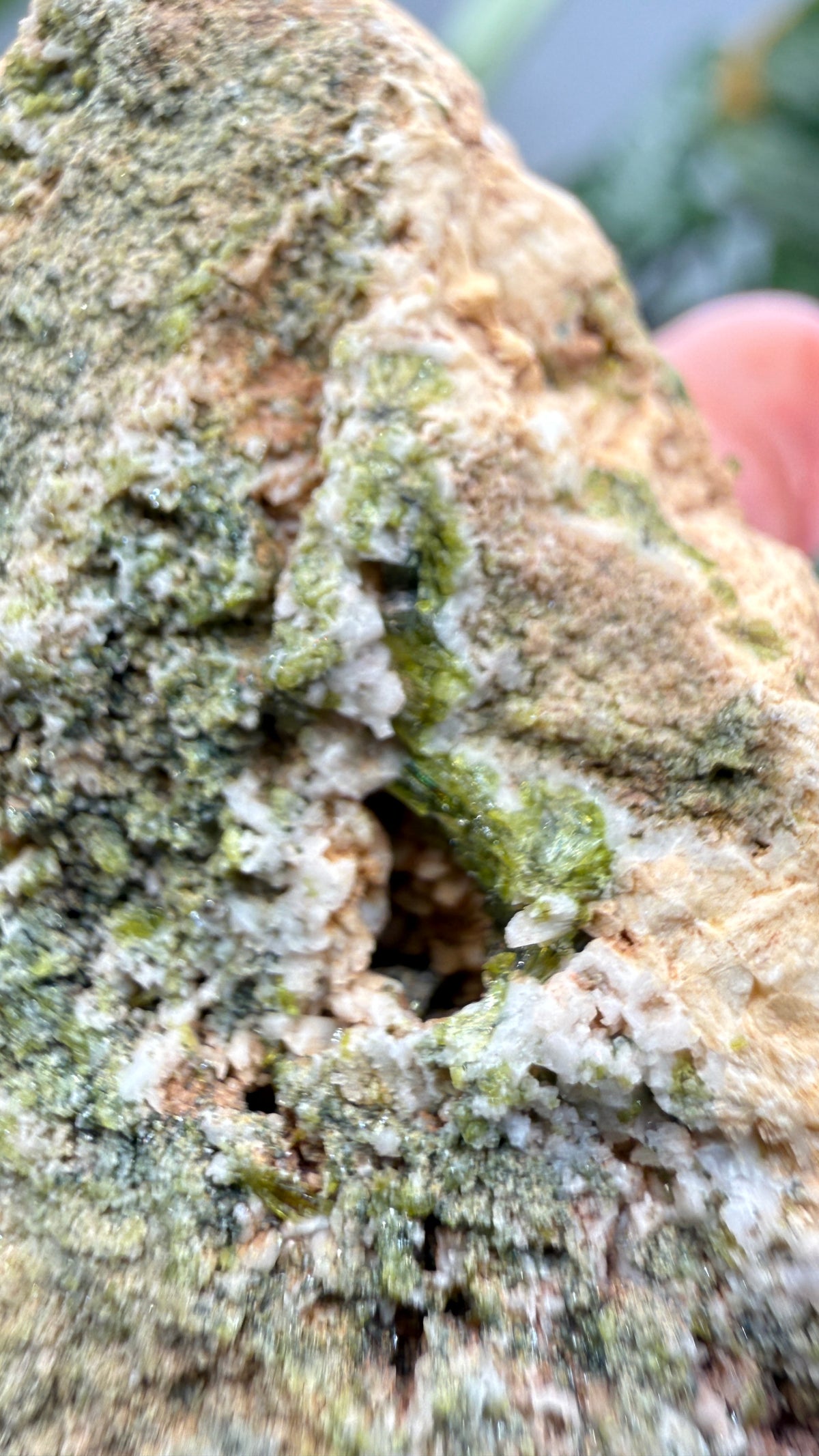 Prehnite with Epidote- Imilchil, Midelt Province, Drâa-Tafilalet Region, Morocco