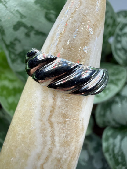 Twisted Stainless Steel Adjustable Ring- 316L Stainless Steel