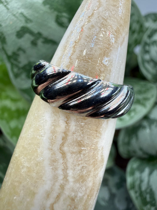 Twisted Stainless Steel Adjustable Ring- 316L Stainless Steel