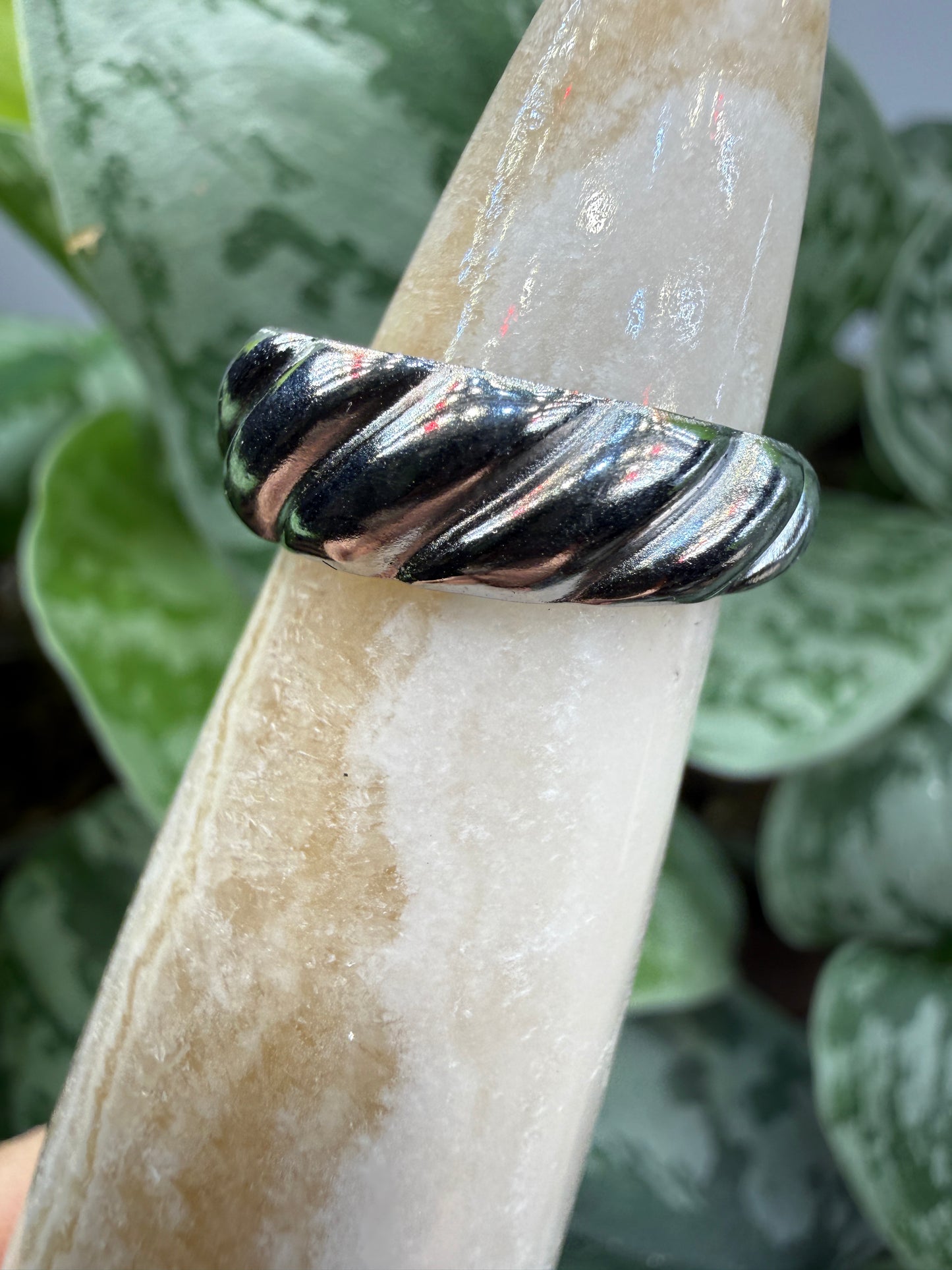 Twisted Stainless Steel Adjustable Ring- 316L Stainless Steel