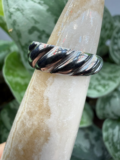 Twisted Stainless Steel Adjustable Ring- 316L Stainless Steel
