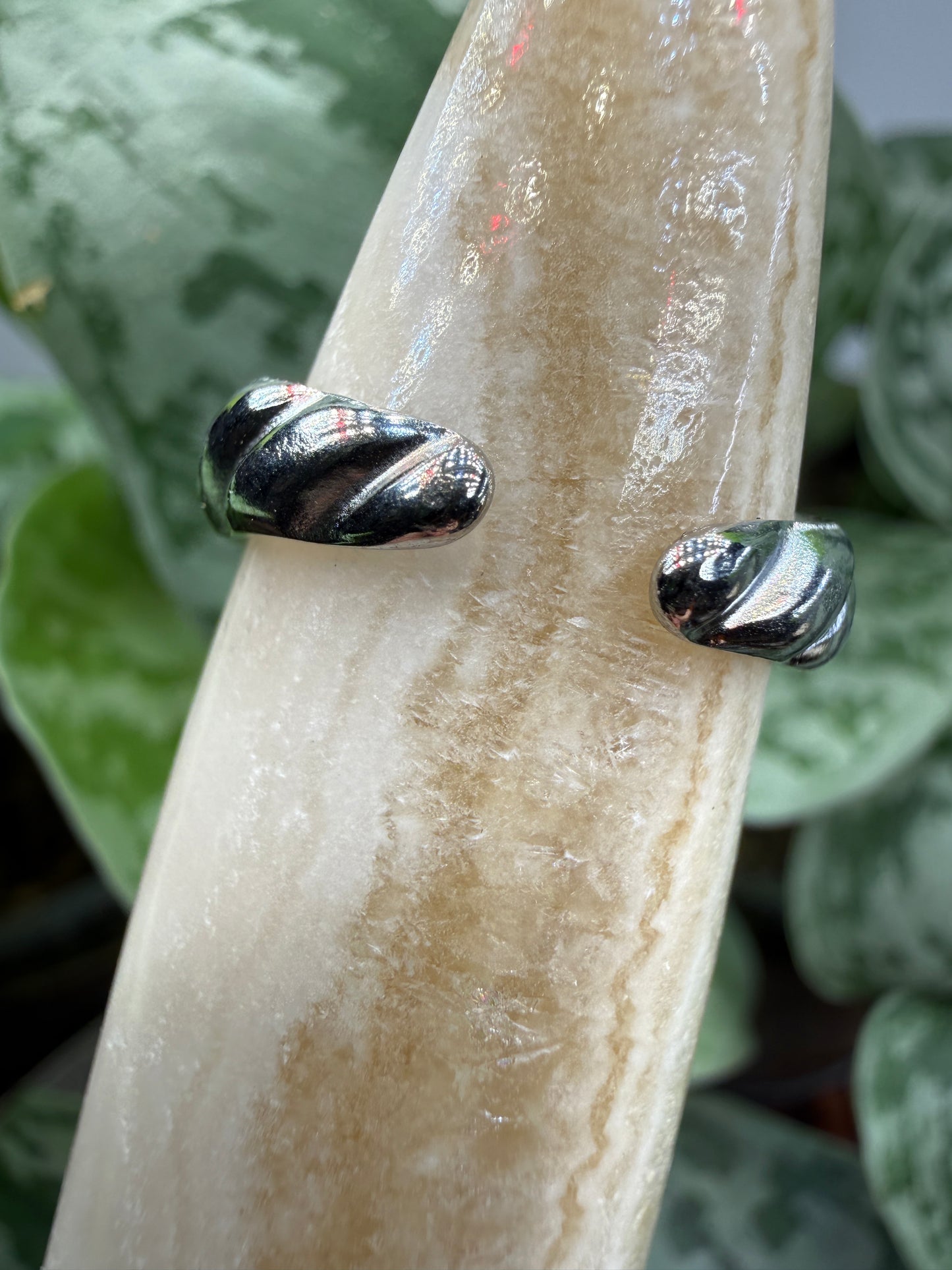 Twisted Stainless Steel Adjustable Ring- 316L Stainless Steel