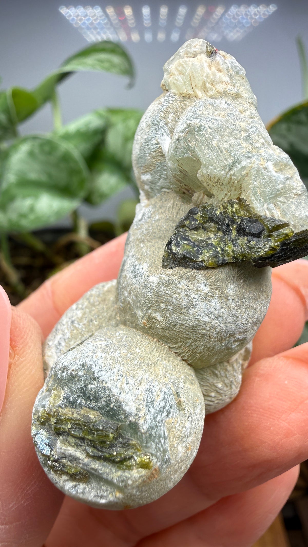 Botryoidal Prehnite with Epidote- Bosso Mine, Bendoukou, Kayes Region, Mali