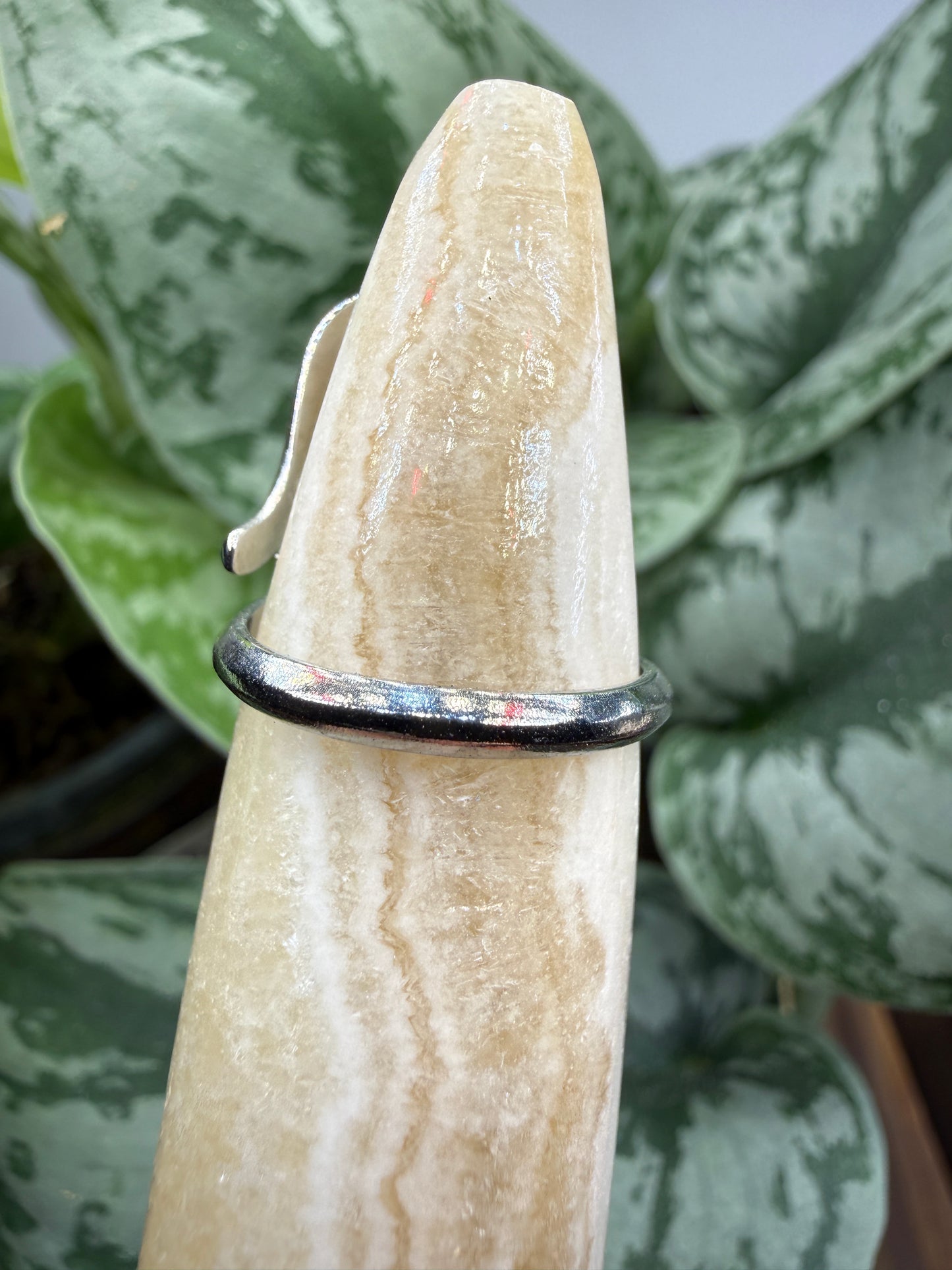 Open Curve Large Adjustable Ring- 316L Stainless Steel