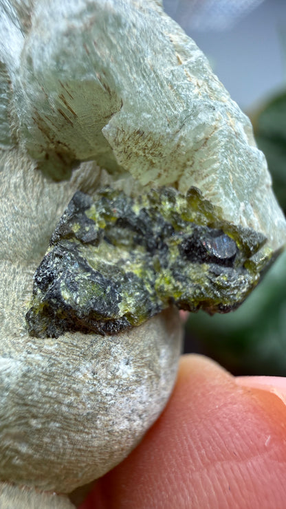 Botryoidal Prehnite with Epidote- Bosso Mine, Bendoukou, Kayes Region, Mali
