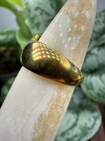 Biomorphic Ring Adjustable– 18K Gold-Plated Stainless Steel