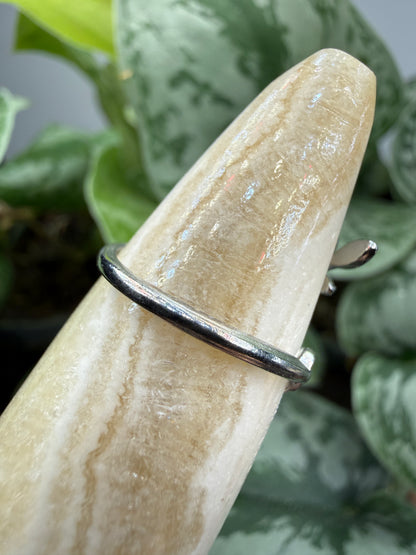 Leaf Wrap Adjustable Ring – 316L Stainless Steel