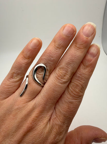 Open Curve Large Adjustable Ring- 316L Stainless Steel
