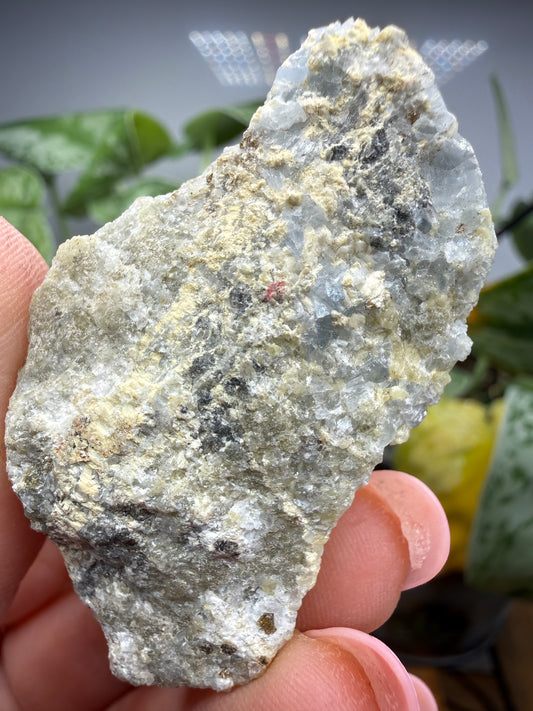 Merwinite with Vesuvianite- Crestmore Quarries (Probable), Crestmore, Jurupa Valley, Riverside County, California, USA