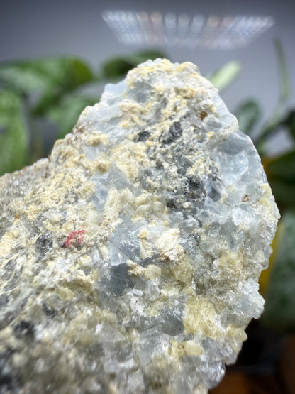 Merwinite with Vesuvianite- Crestmore Quarries (Probable), Crestmore, Jurupa Valley, Riverside County, California, USA