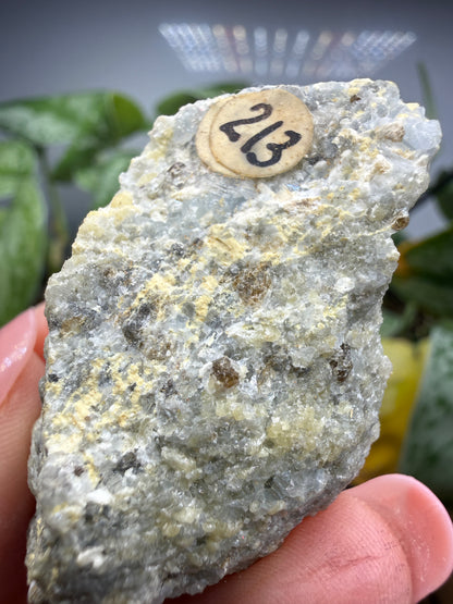 Merwinite with Vesuvianite- Crestmore Quarries (Probable), Crestmore, Jurupa Valley, Riverside County, California, USA