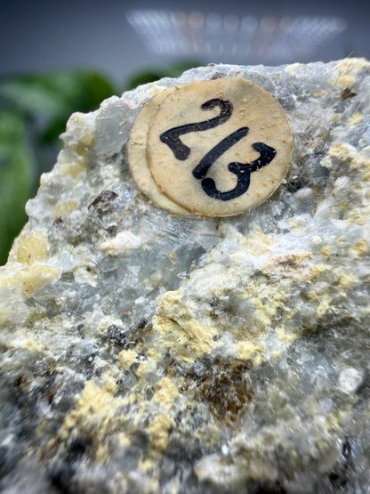 Merwinite with Vesuvianite- Crestmore Quarries (Probable), Crestmore, Jurupa Valley, Riverside County, California, USA