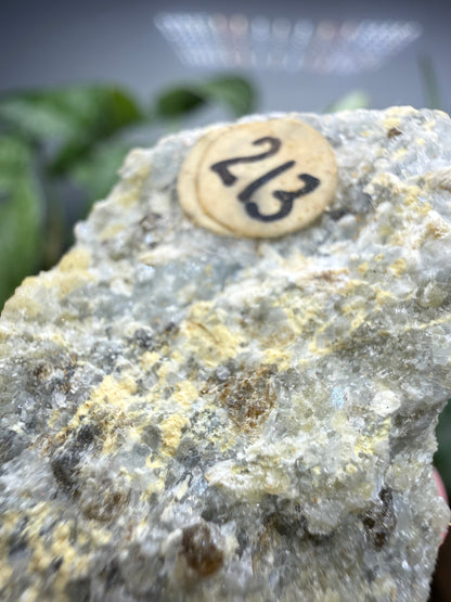 Merwinite with Vesuvianite- Crestmore Quarries (Probable), Crestmore, Jurupa Valley, Riverside County, California, USA