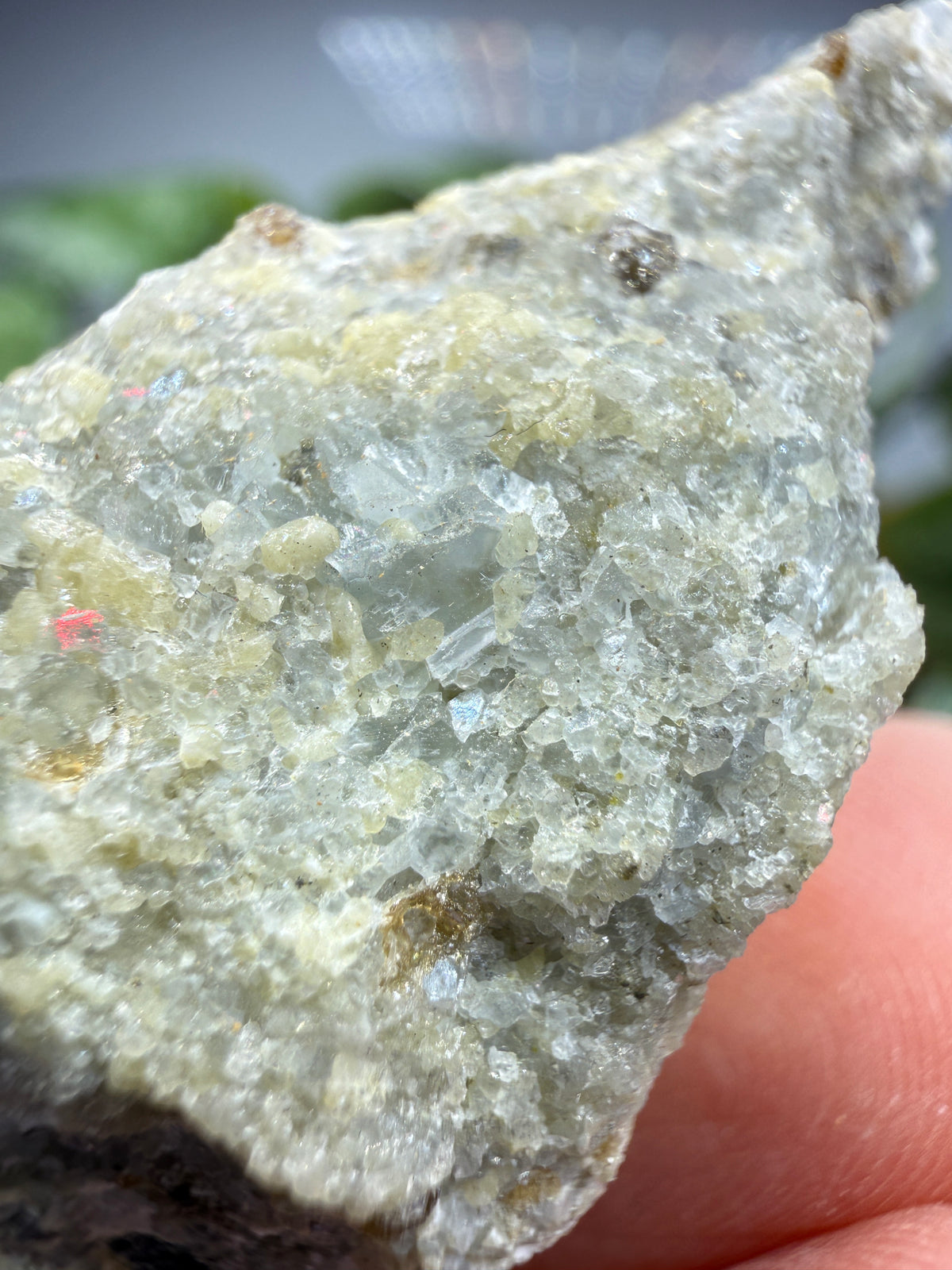 Merwinite with Vesuvianite- Crestmore Quarries (Probable), Crestmore, Jurupa Valley, Riverside County, California, USA