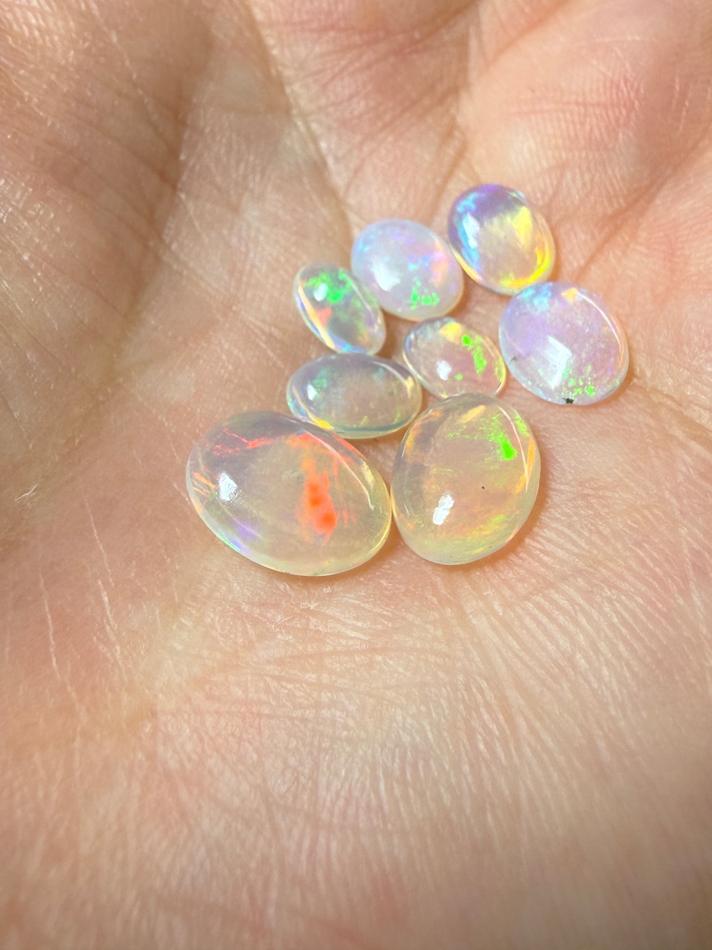 Thin Welo Opal Cabochon Parcel – 4.20 Carats Total- Ideal for Doublets, Triplets & Fine Inlay