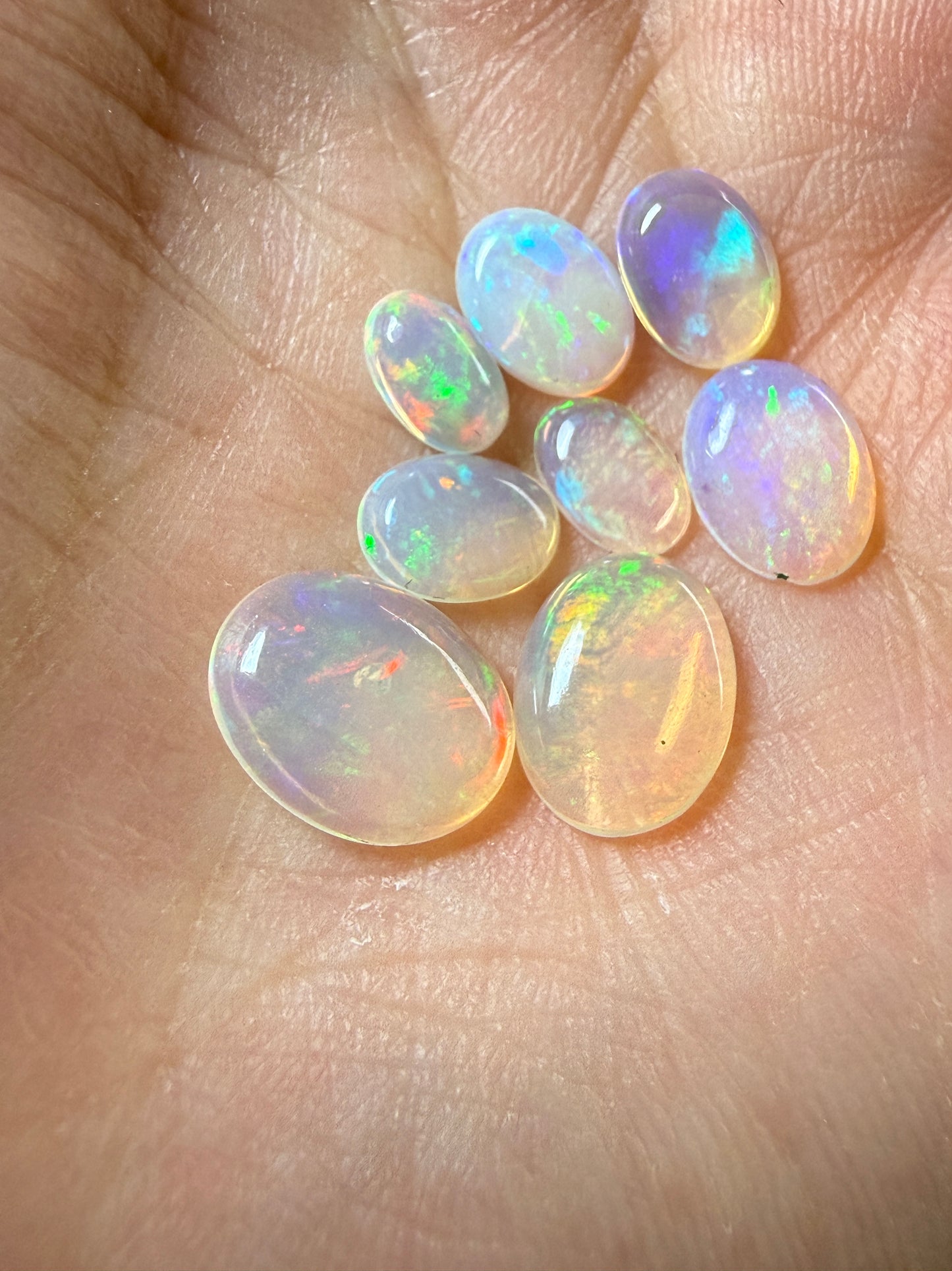 Thin Welo Opal Cabochon Parcel – 4.20 Carats Total- Ideal for Doublets, Triplets & Fine Inlay