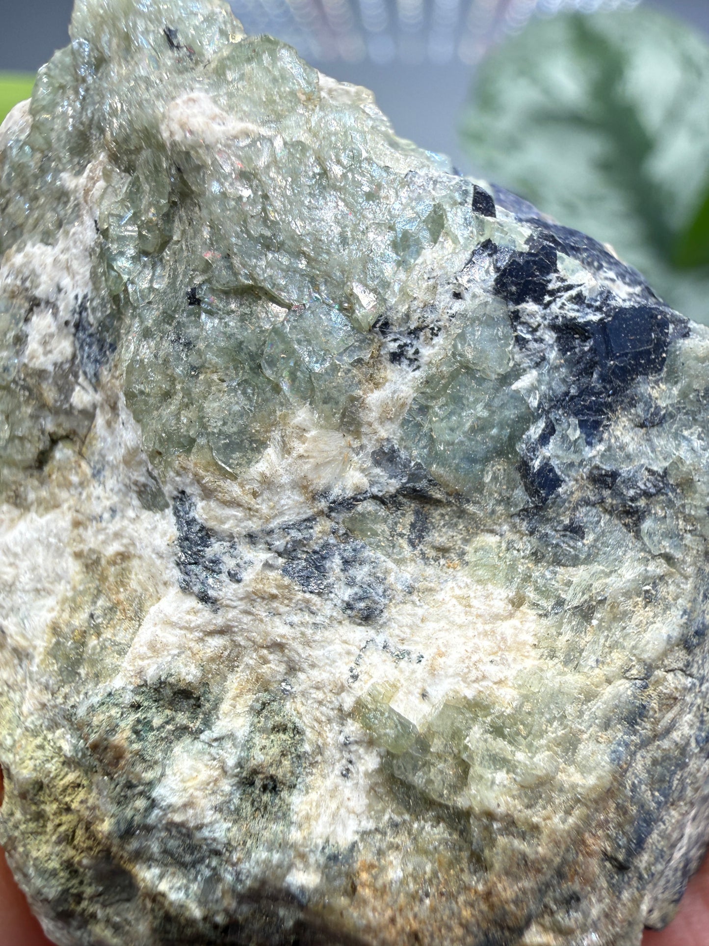 Ludlamite with Vivianite, Fairfieldite & Triphylite- Palermo No. 1 Mine, North Groton, New Hampshire, USA