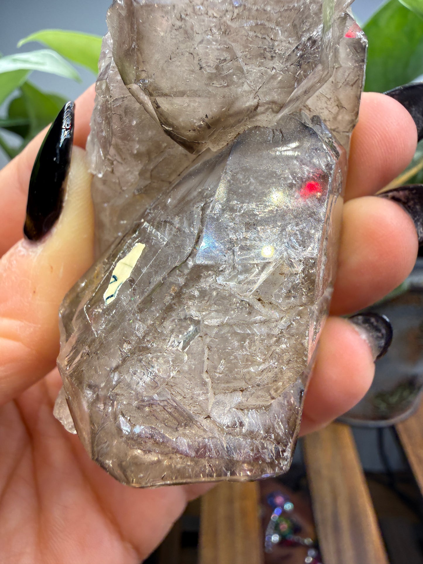 Etched Smoky Quartz, var. 'Crocodile Quartz'- Minas Gerais, Brazil