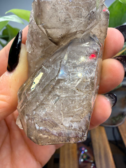 Etched Smoky Quartz, var. 'Crocodile Quartz'- Minas Gerais, Brazil