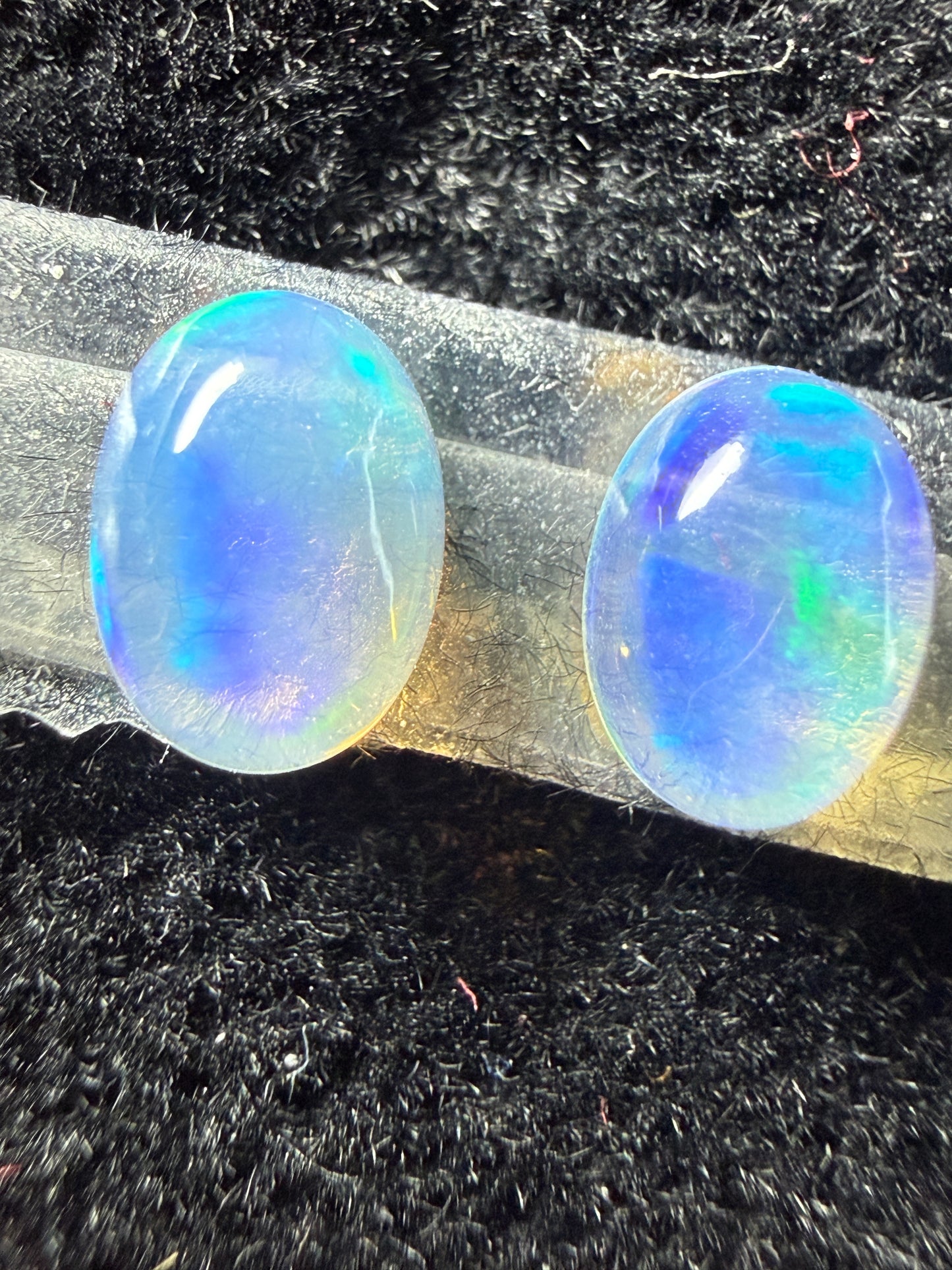 Matched Pair Natural Welo Opal Cabochon 7x5x3mm, 1.13ct total- Broadflash