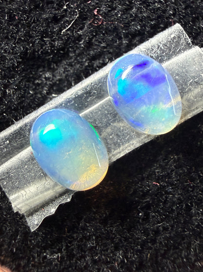 Matched Pair Natural Welo Opal Cabochon 7x5x3mm, 1.13ct total- Broadflash