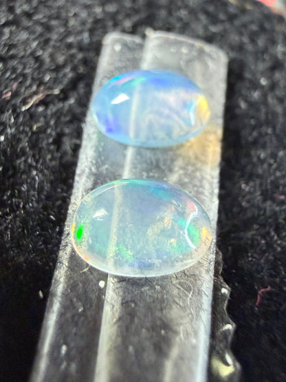 Matched Pair Natural Welo Opal Cabochon 6x4x2mm, 0.55ct total- Broadflash