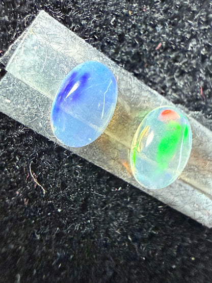 Matched Pair Natural Welo Opal Cabochon 6x4x2mm, 0.55ct total- Broadflash