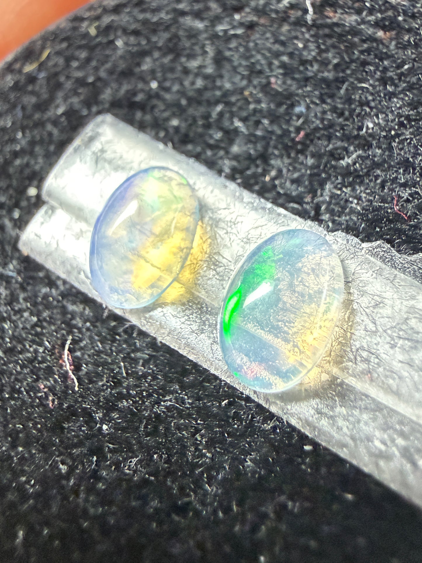 Matched Pair Natural Welo Opal Cabochon 6x4x2mm, 0.55ct total- Broadflash