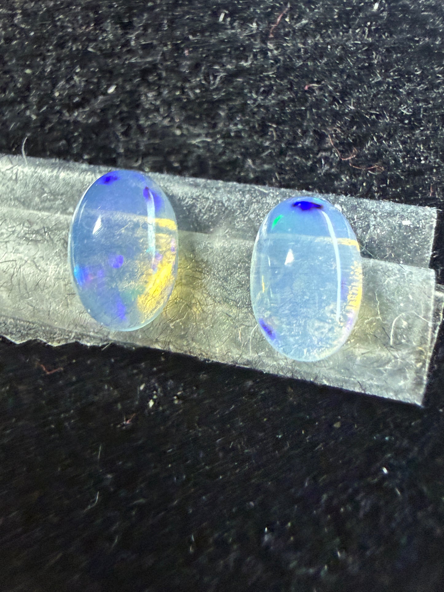 Matched Pair Natural Welo Opal Cabochon 6x4x3mm, 0.765ct total- Broadflash