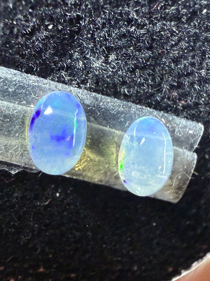 Matched Pair Natural Welo Opal Cabochon 6x4x3mm, 0.765ct total- Broadflash
