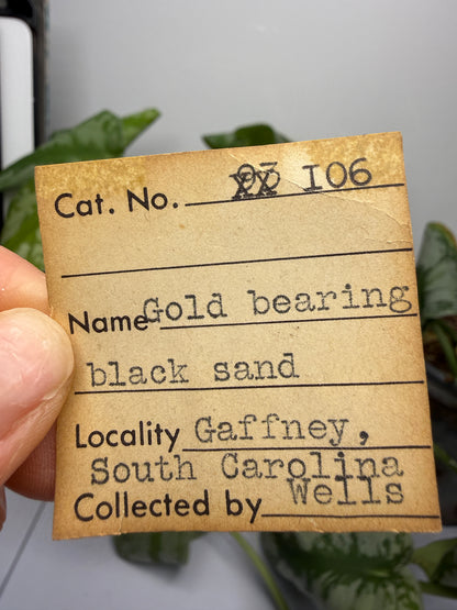 Gold-Bearing (unverified) Black Sand- Gaffney, Cherokee County, South Carolina, USA