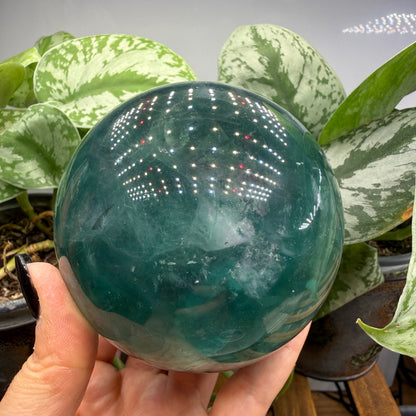 Large Rainbow Fluorite Sphere- 3.375 inches (8.57 cm)