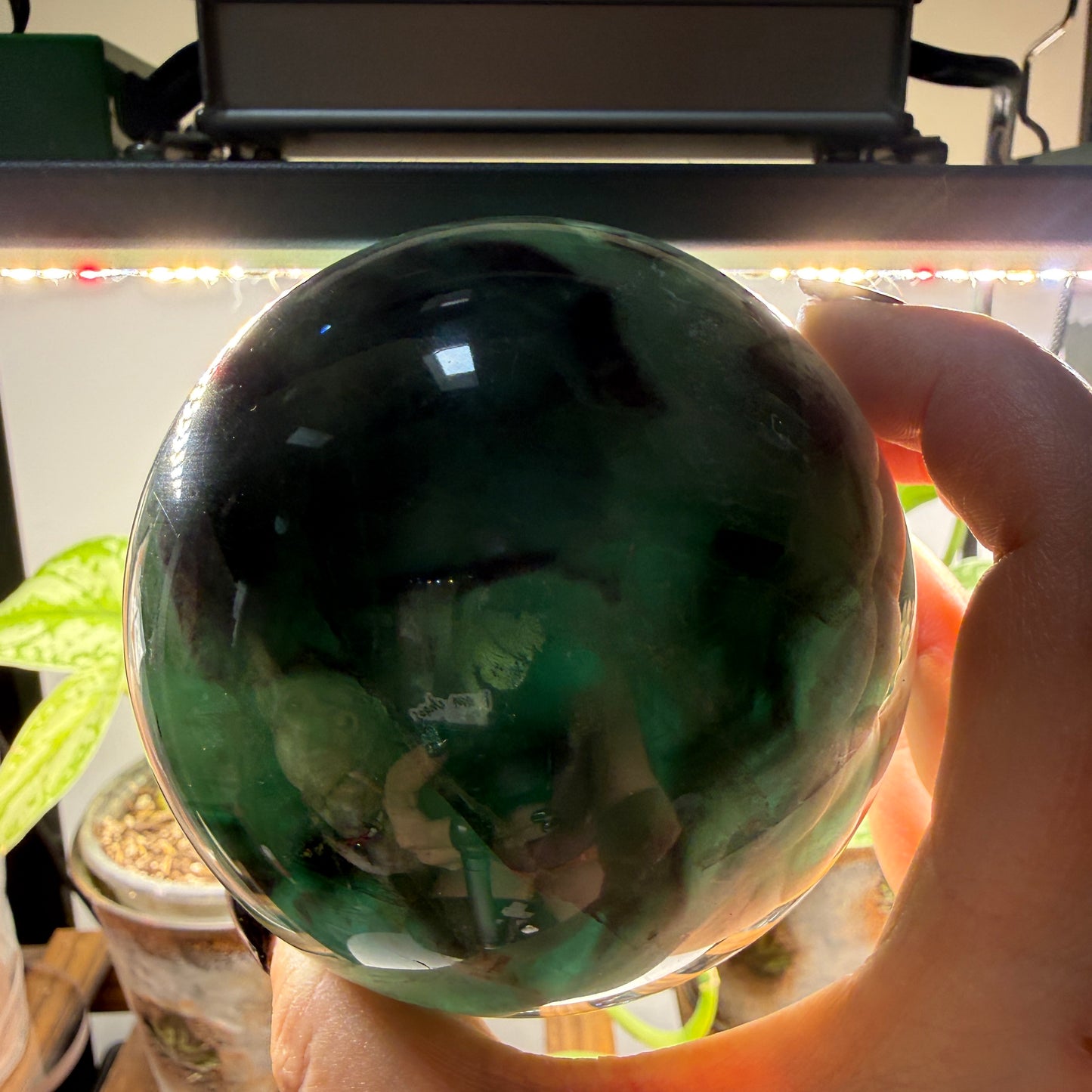 Large Rainbow Fluorite Sphere- 3.375 inches (8.57 cm)