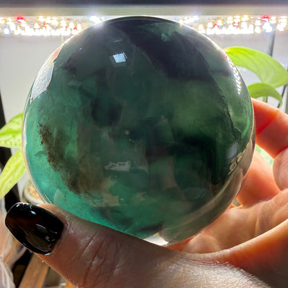 Large Rainbow Fluorite Sphere- 3.375 inches (8.57 cm)