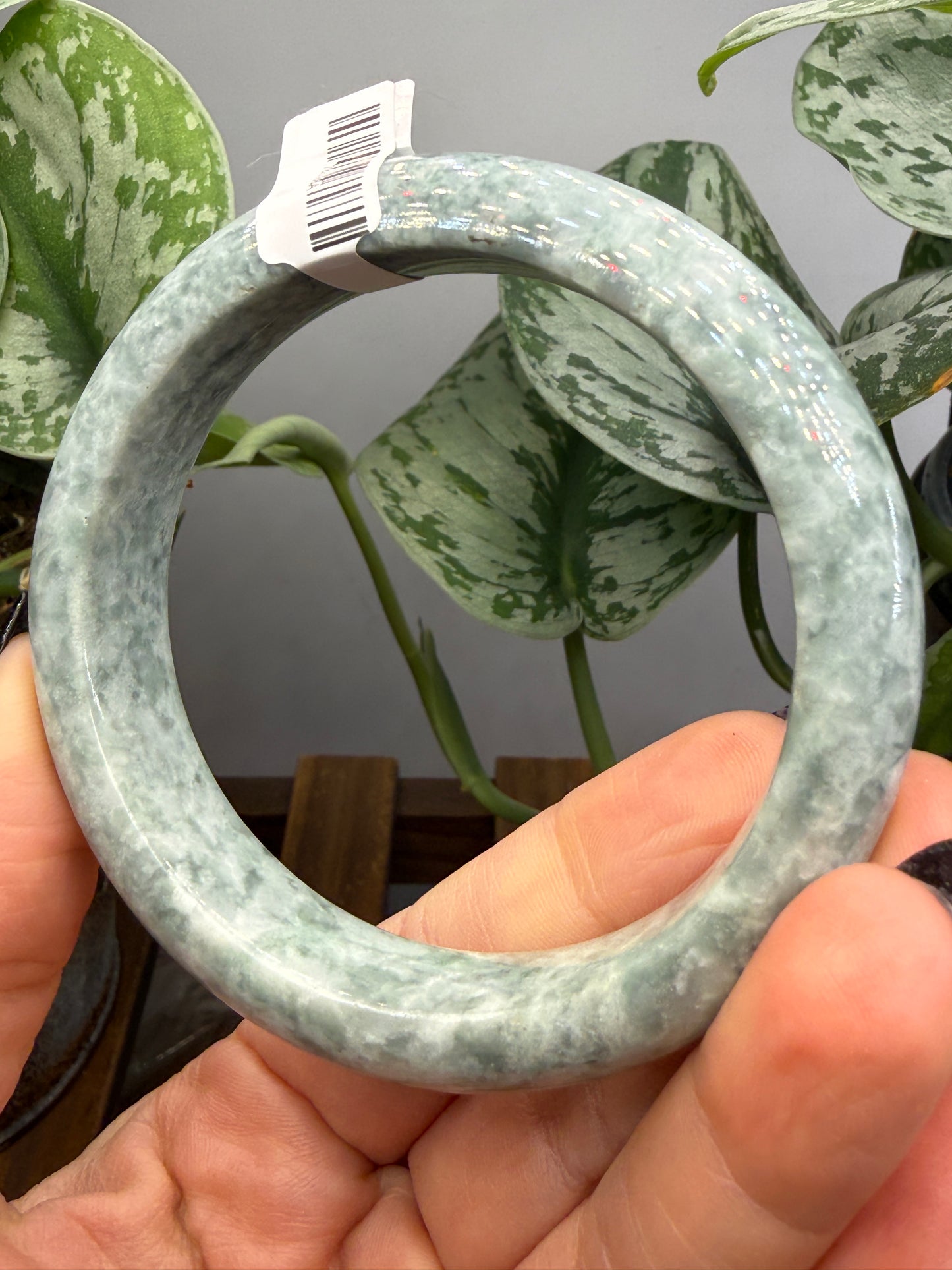 Burmese Jade Bangle – 14mm Wide – 58mm Diameter (Small)