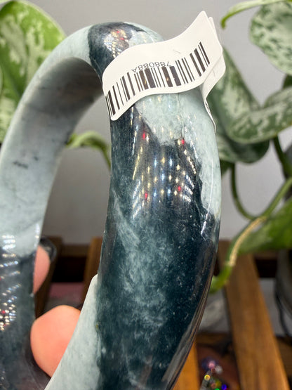 Burmese Jade Bangle – 14mm Wide – 63mm Diameter (Medium Plus)