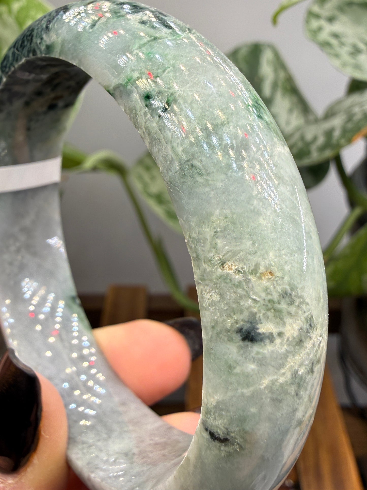 Burmese Jade Bangle – 14mm Wide – 58mm Diameter (Small)