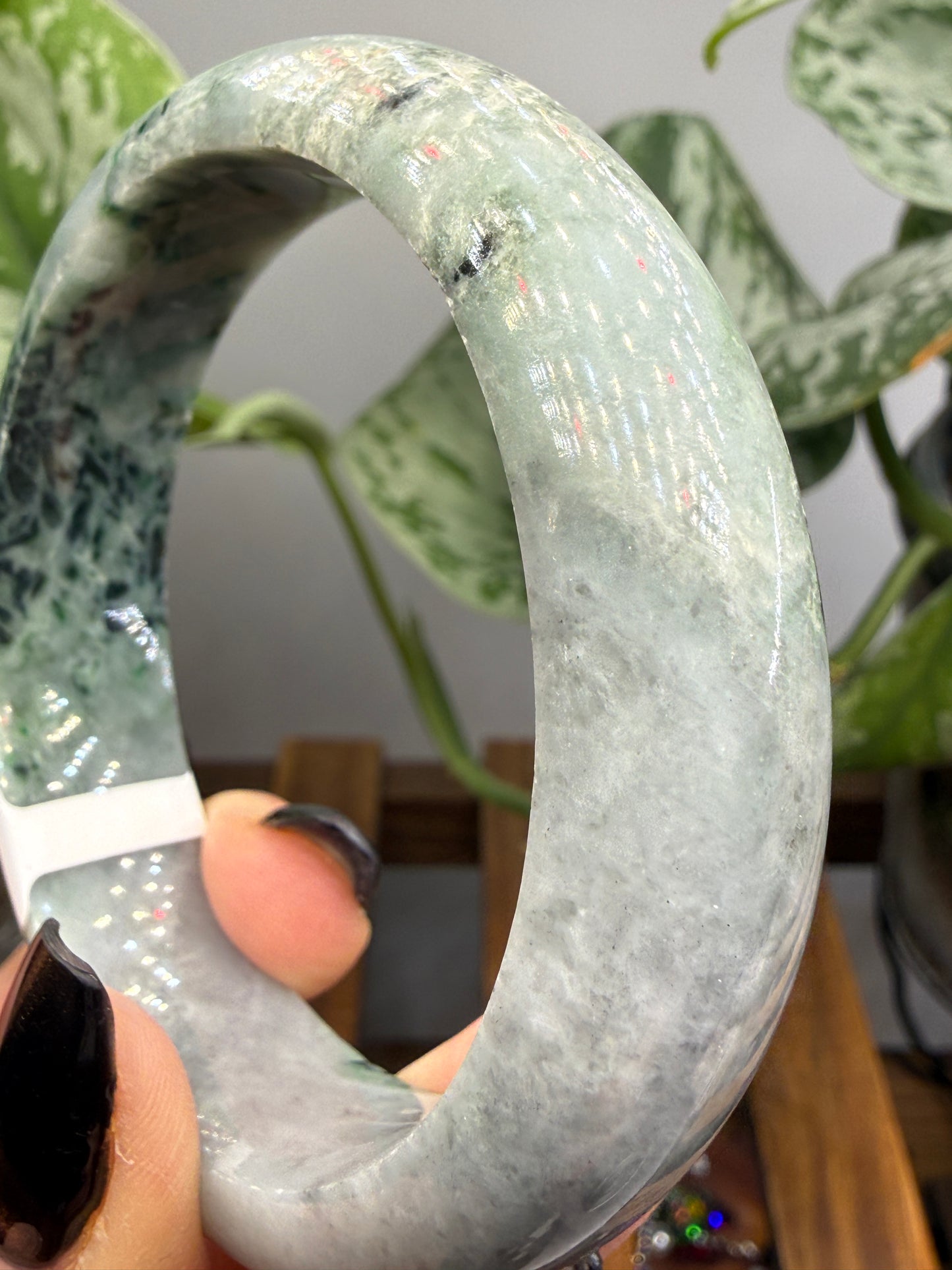 Burmese Jade Bangle – 14mm Wide – 58mm Diameter (Small)