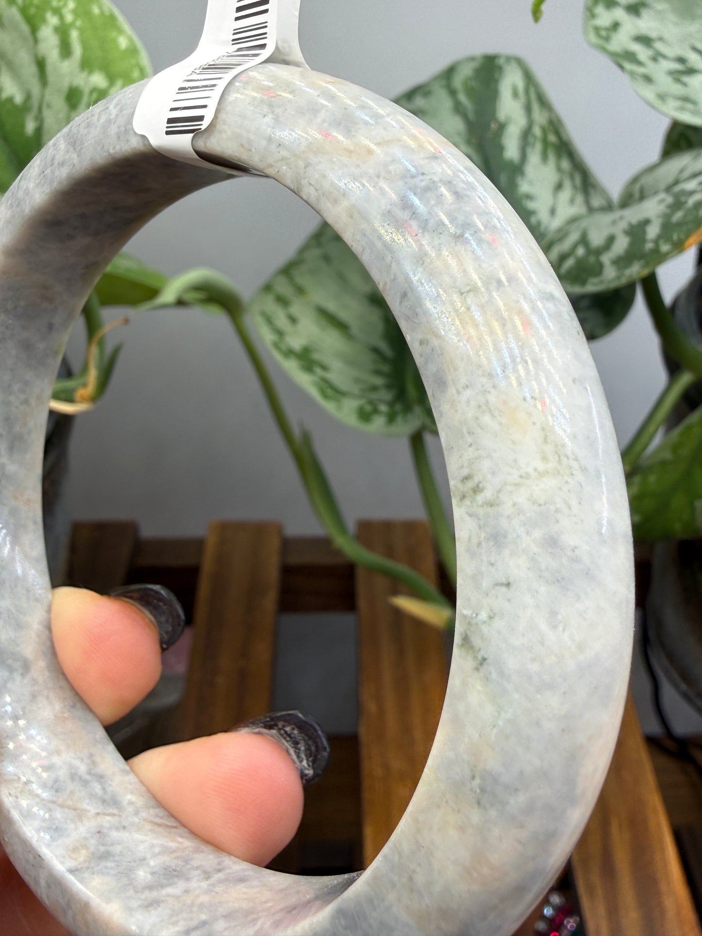 Burmese Jade Bangle – 14mm Wide – 67mm Diameter (Large)