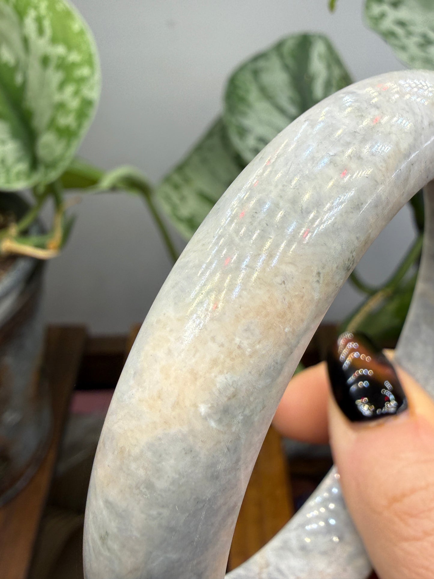 Burmese Jade Bangle – 14mm Wide – 67mm Diameter (Large)