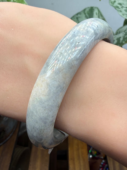 Burmese Jade Bangle – 14mm Wide – 67mm Diameter (Large)