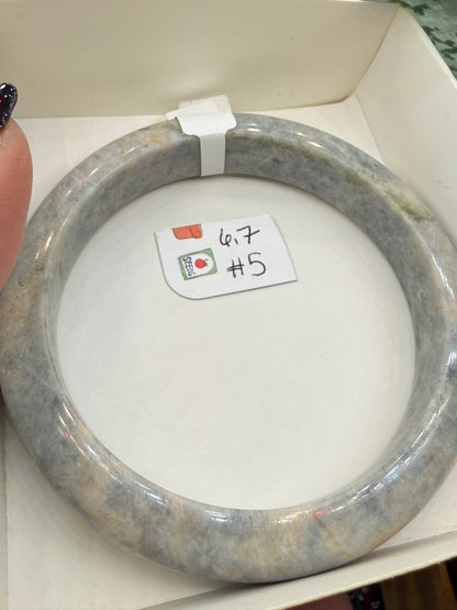 Burmese Jade Bangle – 14mm Wide – 67mm Diameter (Large)