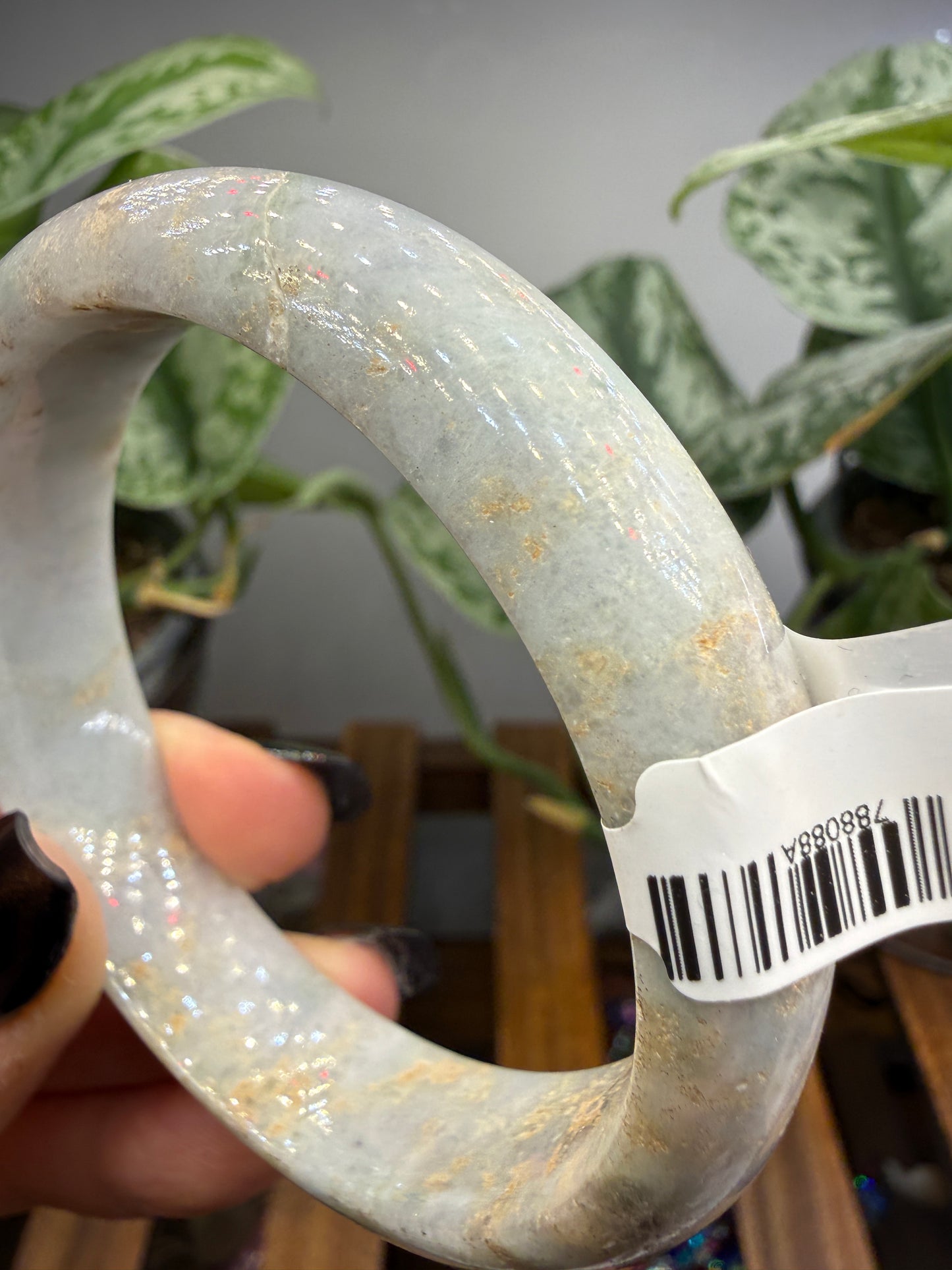 Burmese Jade Bangle – 14mm Wide – 58mm Diameter (Small)