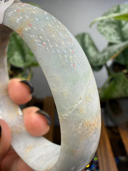 Burmese Jade Bangle – 14mm Wide – 58mm Diameter (Small)