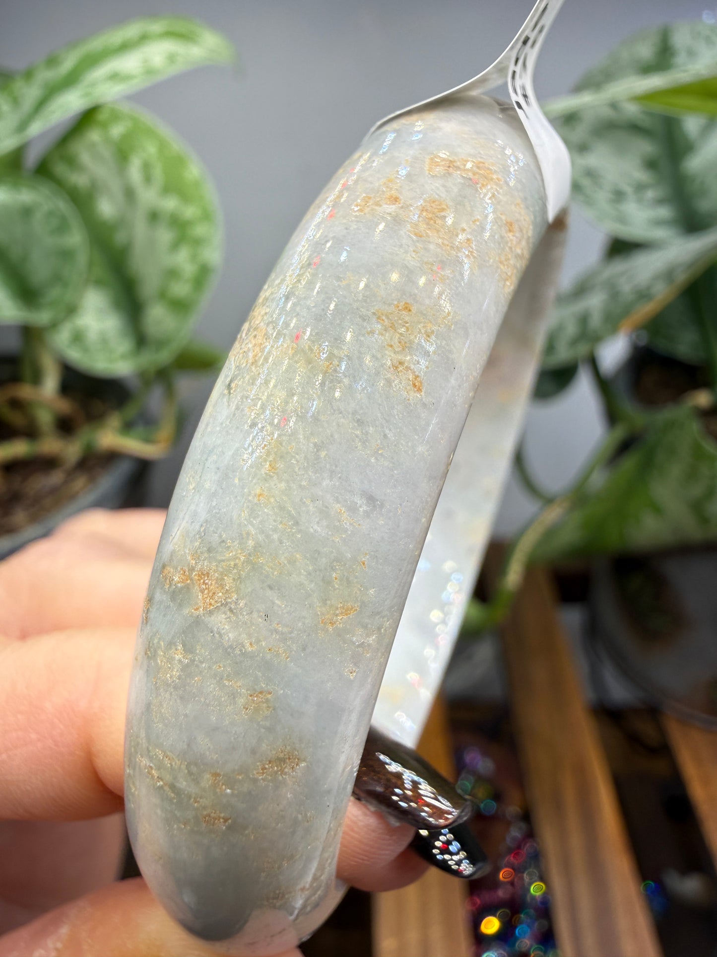 Burmese Jade Bangle – 14mm Wide – 58mm Diameter (Small)