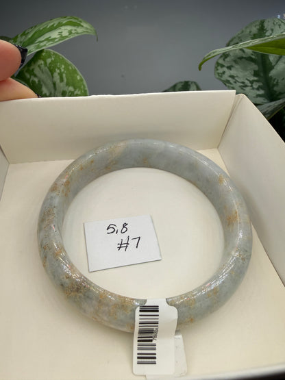 Burmese Jade Bangle – 14mm Wide – 58mm Diameter (Small)
