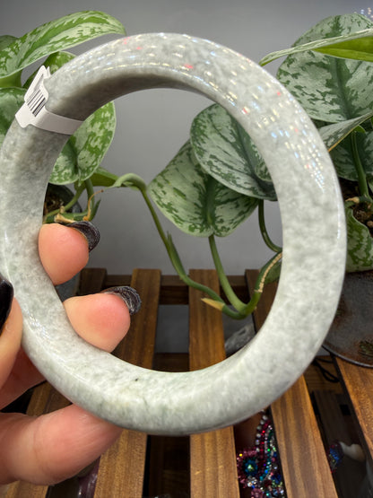 Burmese Jade Bangle – 14mm Wide – 67mm Diameter (Large)